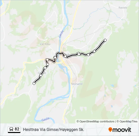82 Bus Line Map