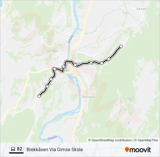 82 Bus Line Map