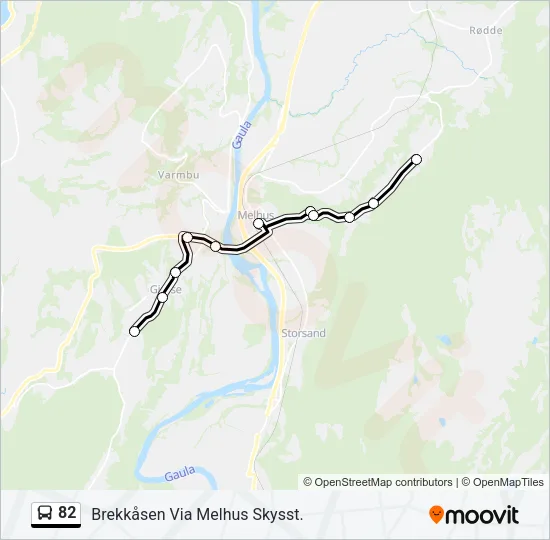 82 Bus Line Map