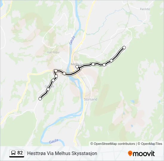 82 Bus Line Map