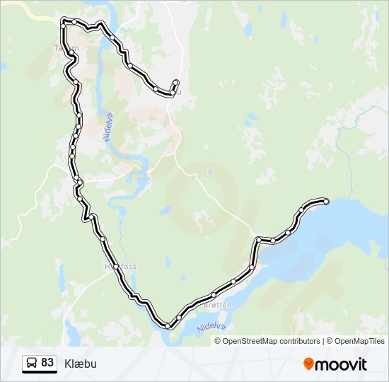 83 bus Line Map