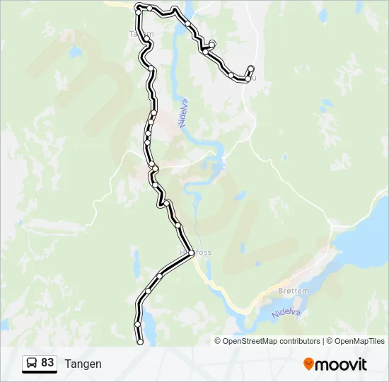 83 Bus Line Map
