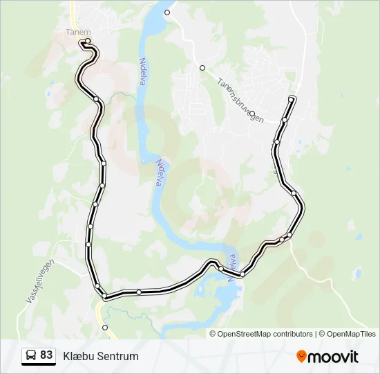83 Bus Line Map