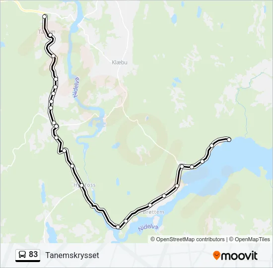 83 Bus Line Map