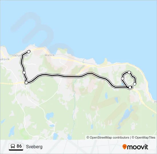 86 Bus Line Map
