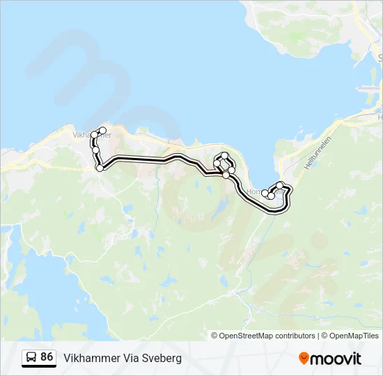 86 Bus Line Map