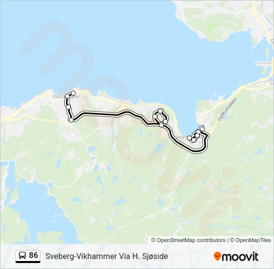 86 Bus Line Map