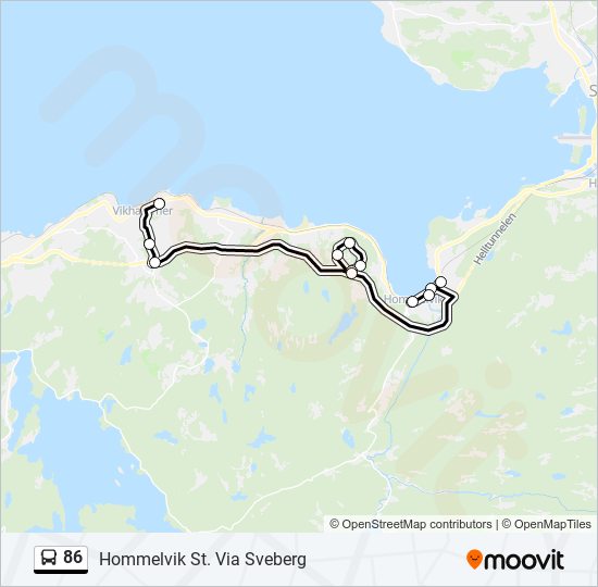 86 bus Line Map