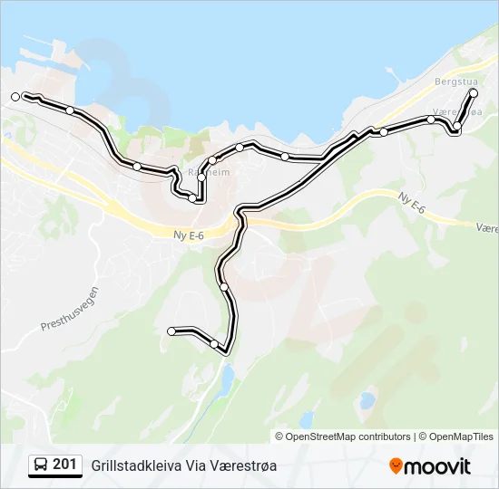 201 Bus Line Map