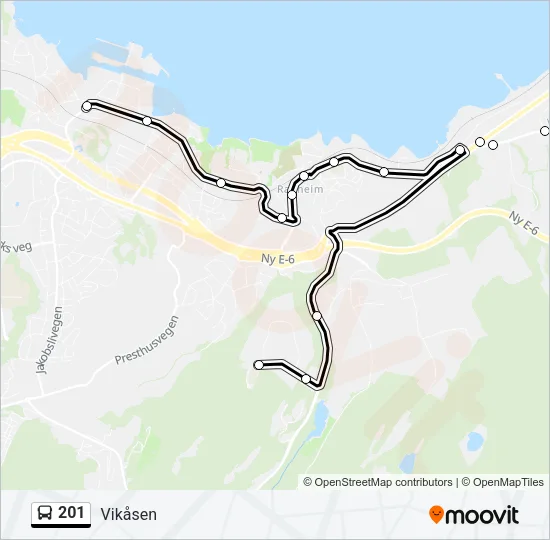 201 Bus Line Map