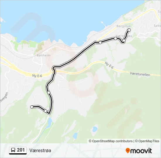 201 Bus Line Map
