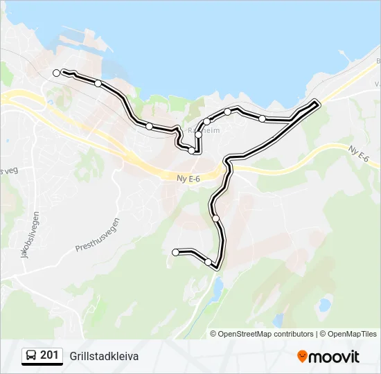201 Bus Line Map