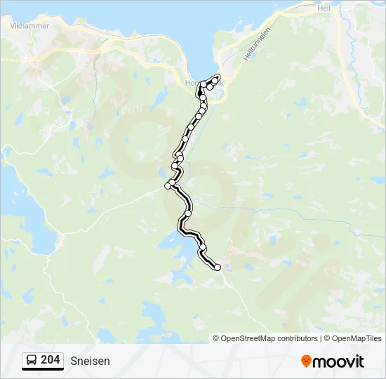 204 Bus Line Map