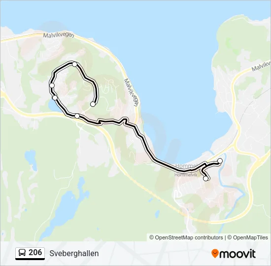 206 Bus Line Map