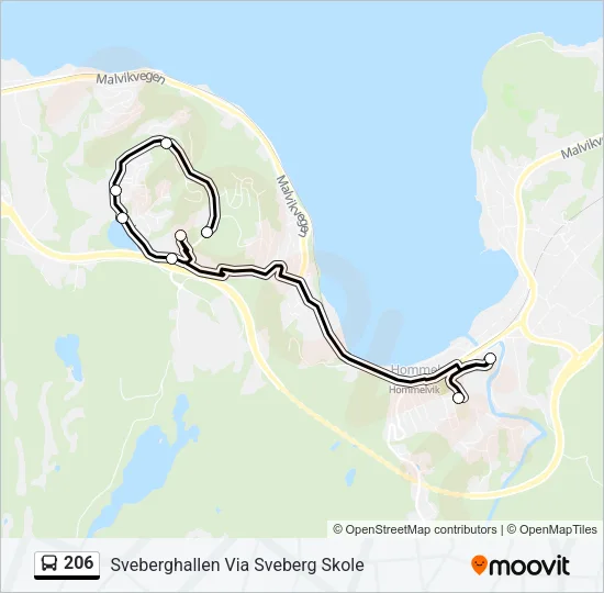 206 Bus Line Map