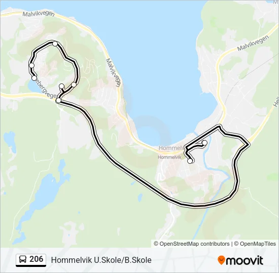 206 Bus Line Map