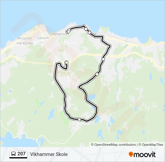 207 Bus Line Map
