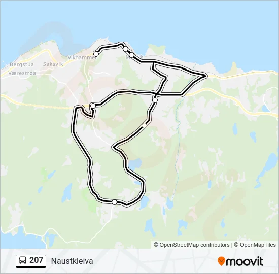 207 Bus Line Map