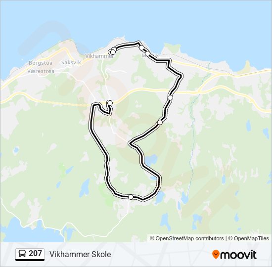 207 bus Line Map