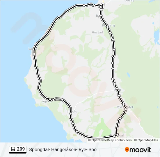 209 Bus Line Map