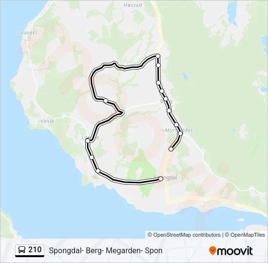 210 Bus Line Map
