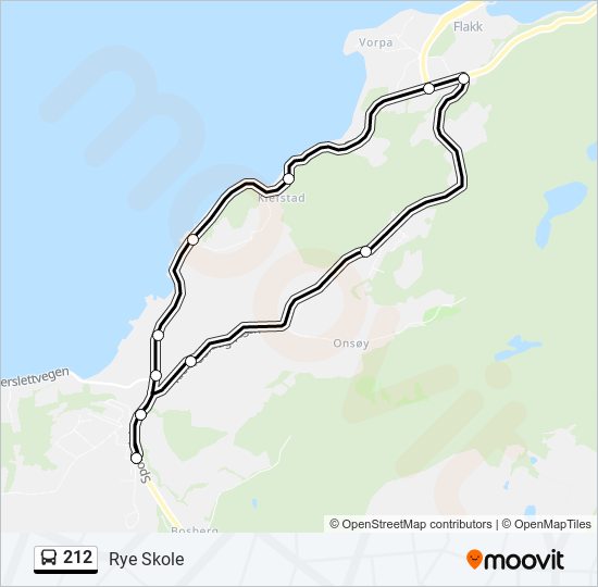 212 bus Line Map