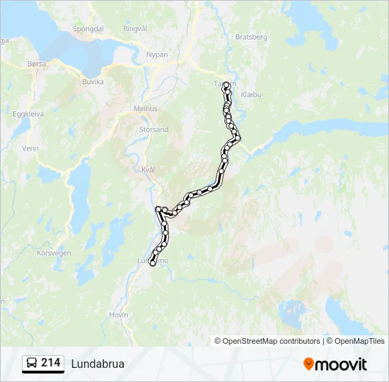 214 Bus Line Map