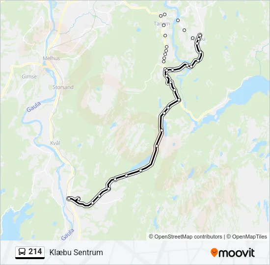 214 Bus Line Map