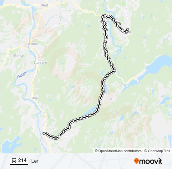 214 bus Line Map