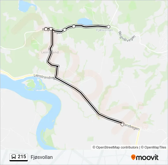 215 Bus Line Map