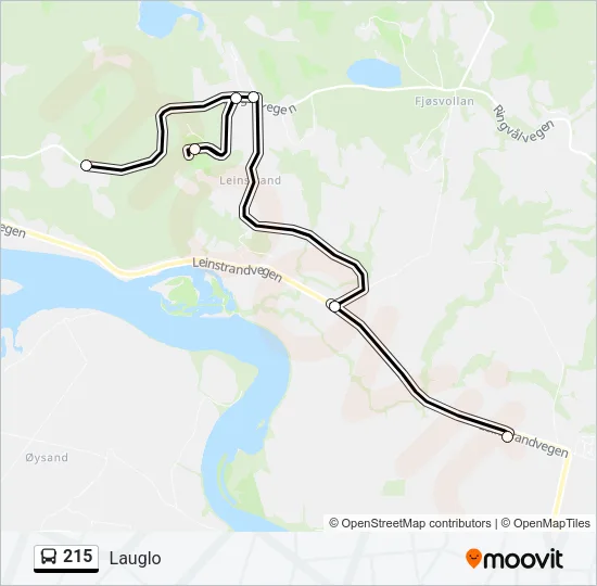 215 Bus Line Map