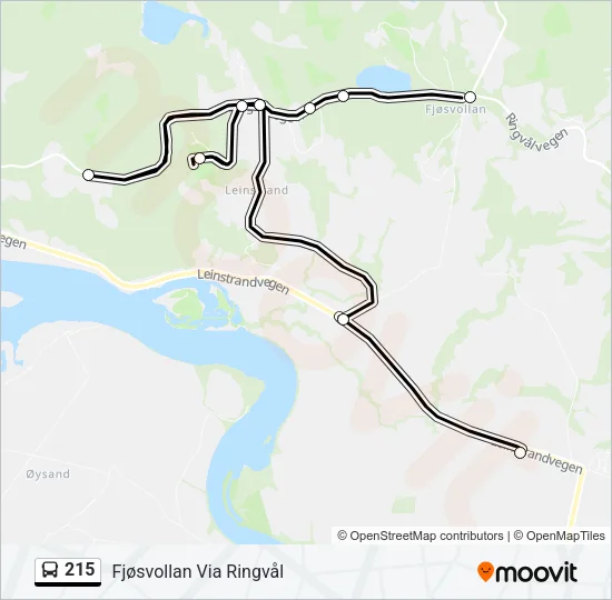 215 Bus Line Map