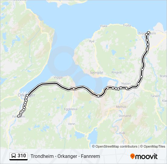 310 bus Line Map