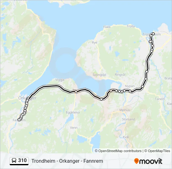 310 Bus Line Map