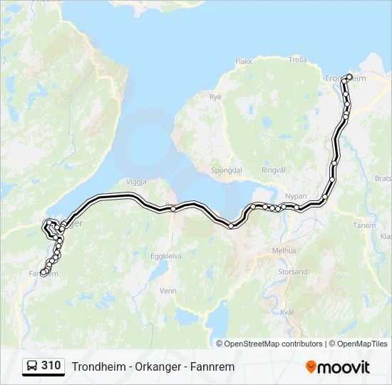 310 Bus Line Map
