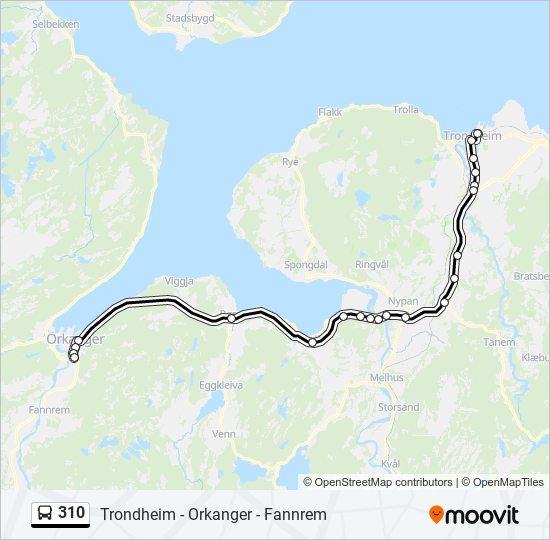 310 bus Line Map