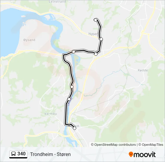 340 Bus Line Map