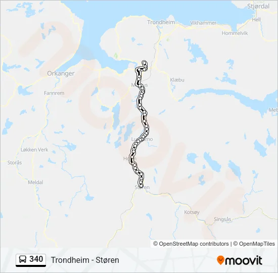 340 Bus Line Map