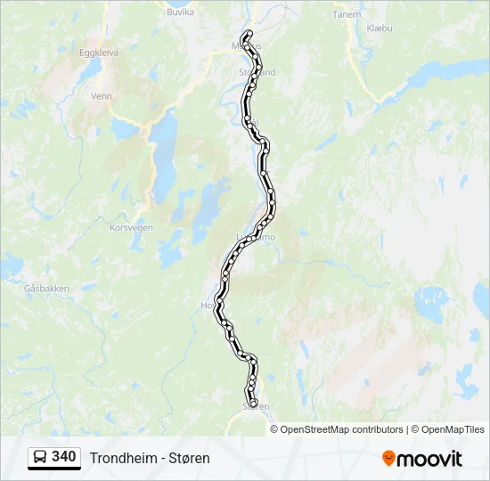 340 Bus Line Map