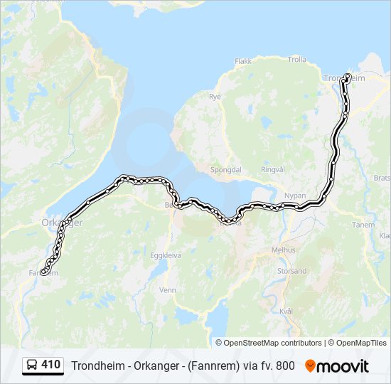 410 bus Line Map