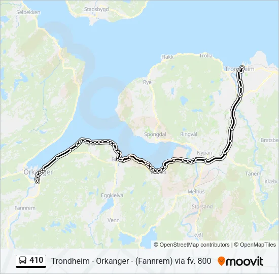 410 Bus Line Map