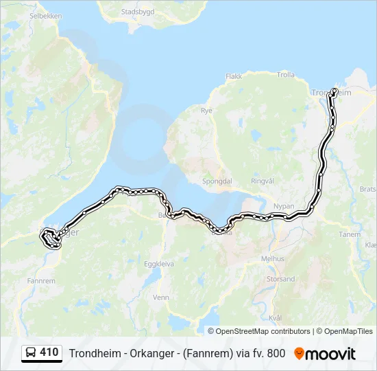 410 Bus Line Map