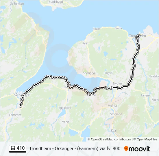 410 Bus Line Map