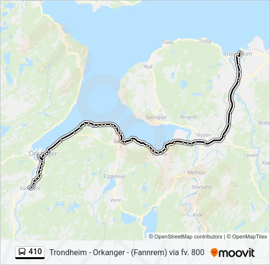410 Bus Line Map