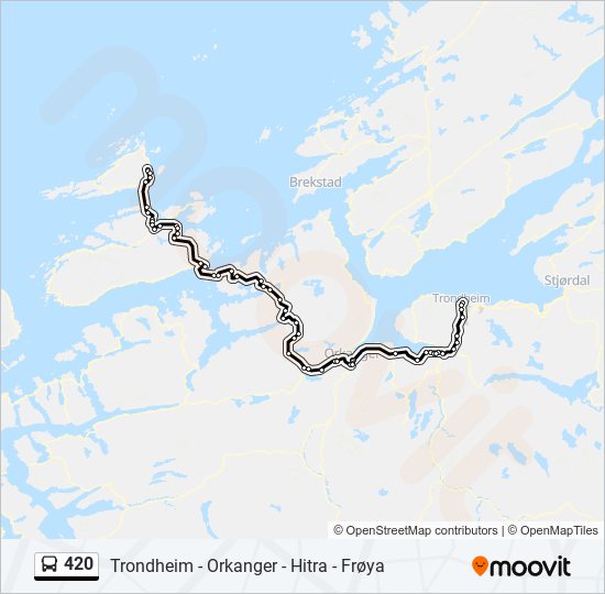 420 bus Line Map