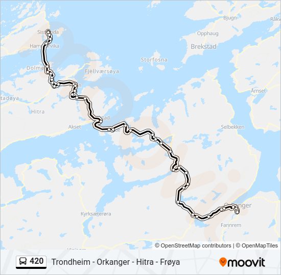 420 bus Line Map