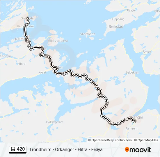 420 Bus Line Map
