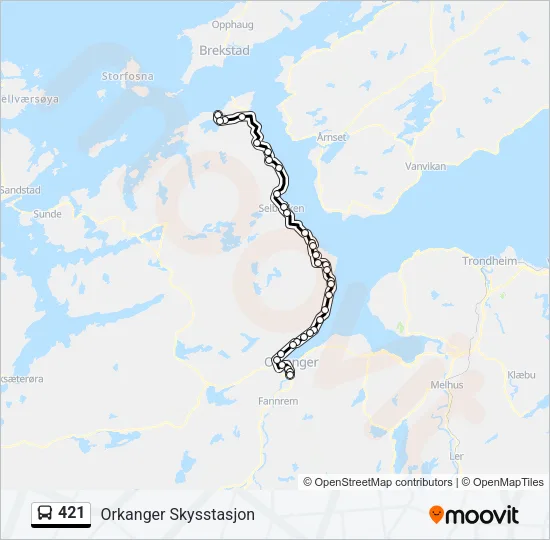 421 Bus Line Map