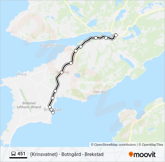 451 Bus Line Map