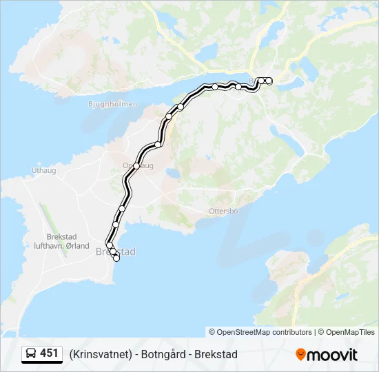 451 Bus Line Map